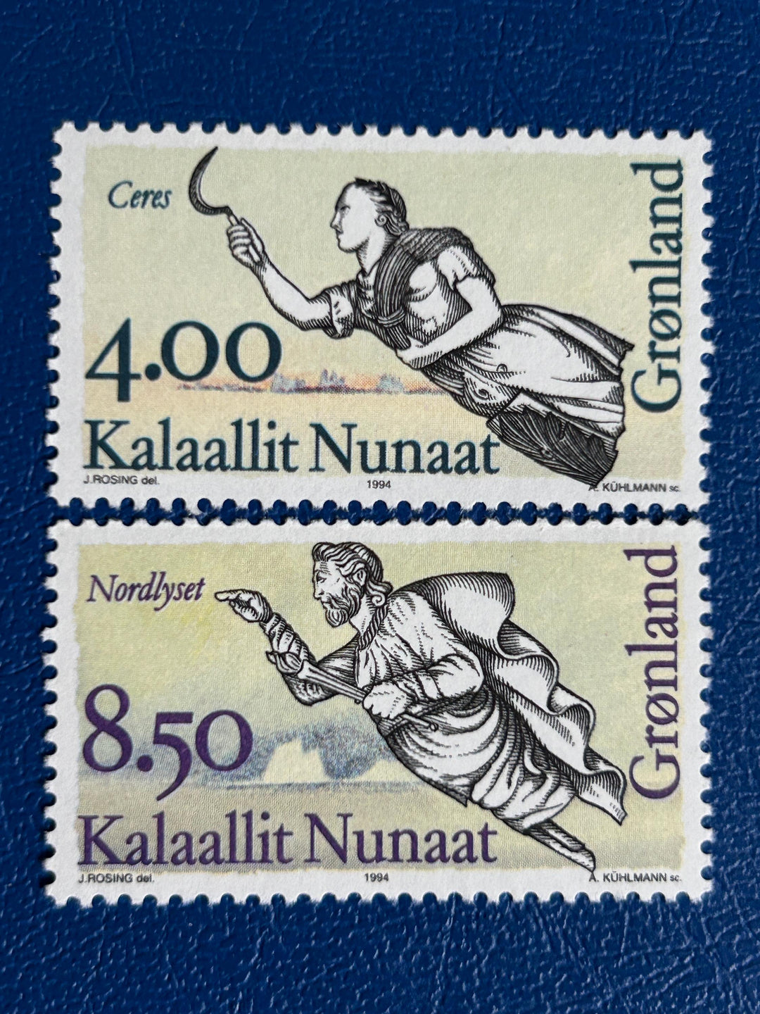Greenland - Original Vintage Postage Stamps- 1994-96 - Figureheads - for the collector, artist or crafter