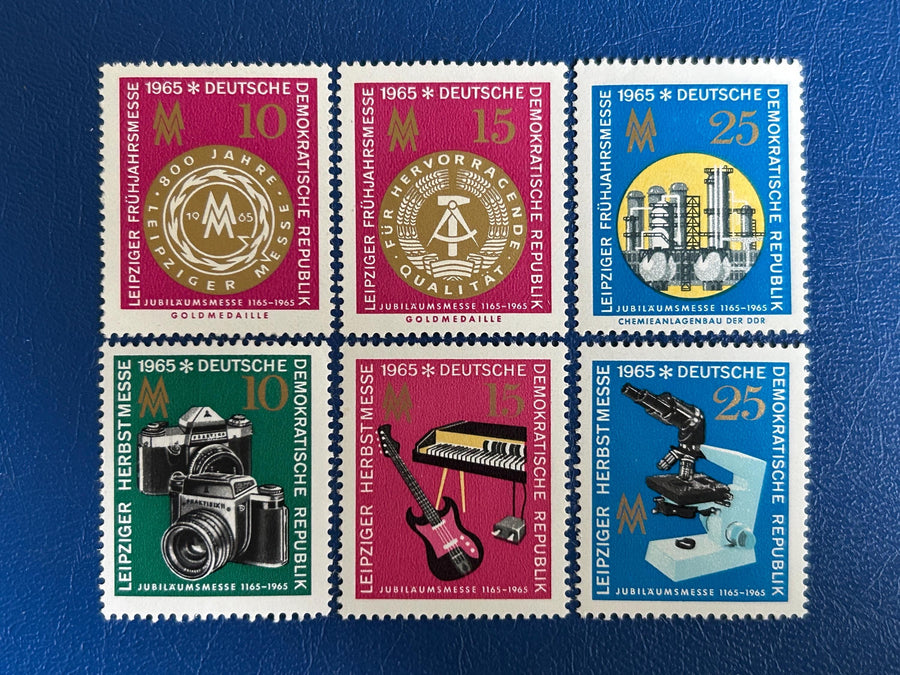 Germany (DDR) - Original Vintage Postage Stamps- 1965 - Leipzig Fair Spring & Fall - for the collector, artist or crafter