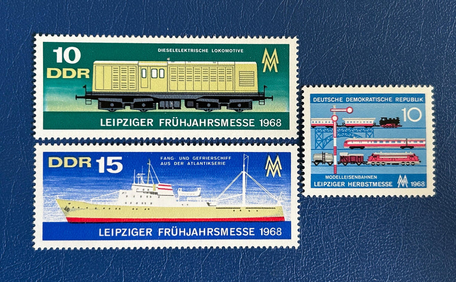 Germany (DDR) - Original Vintage Postage Stamps- 1968 - Leipzig Fair Spring & Fall - for the collector, artist or crafter