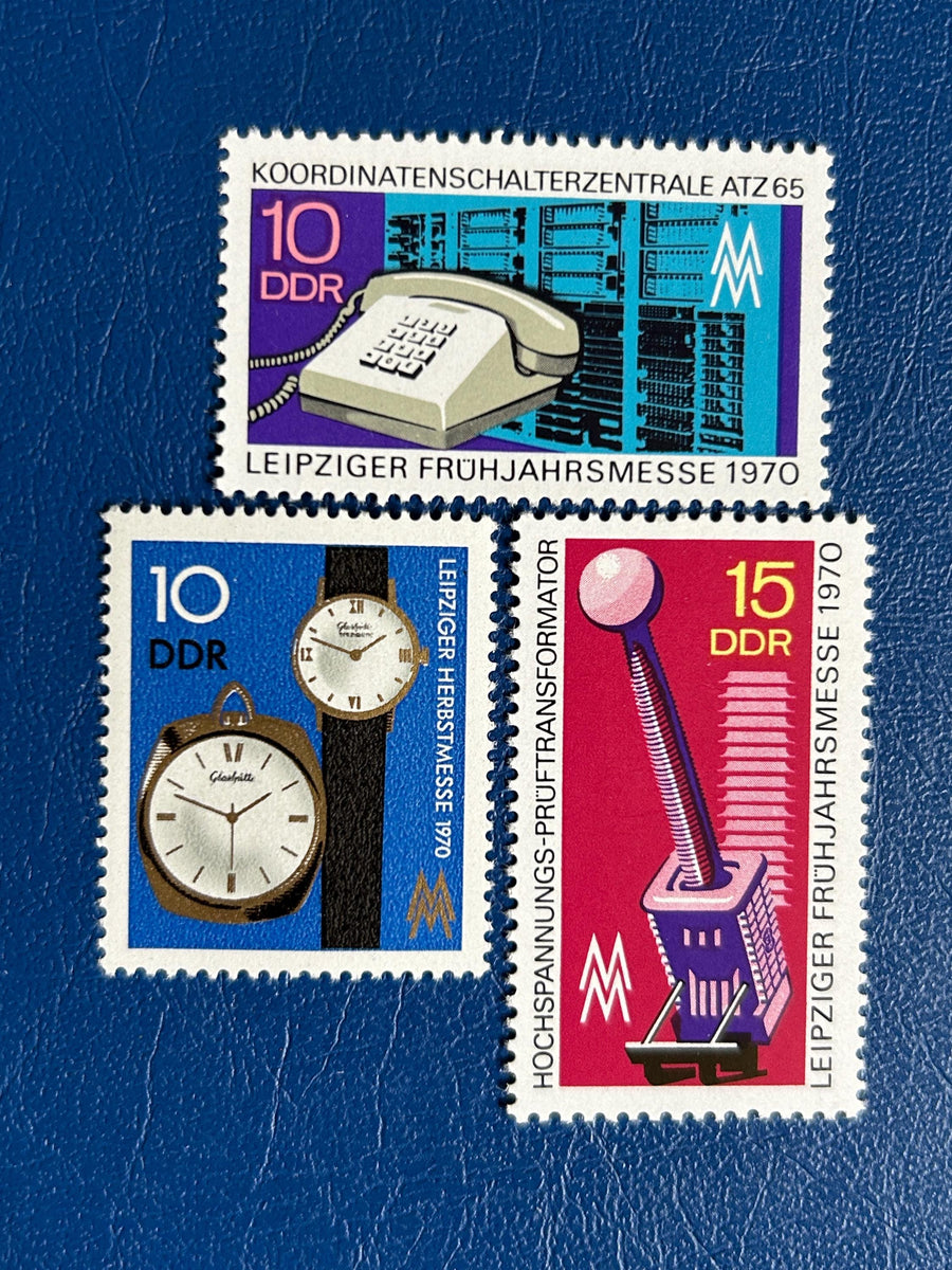 Germany (DDR) - Original Vintage Postage Stamps- 1970 - Leipzig Fair Spring & Fall - for the collector, artist or crafter