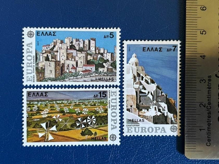 Greece - Original Vintage Postage Stamps- 1977 - Landscapes - for the collector, artist or collector