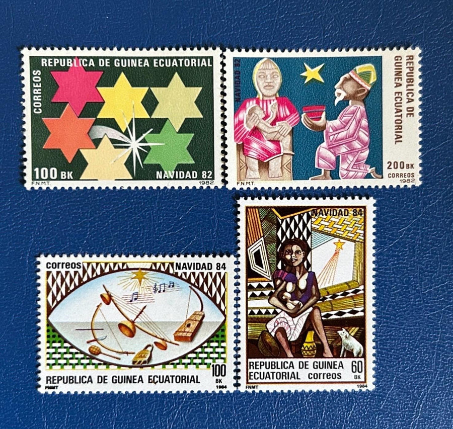 Ecuatorial Guinea - Original Vintage Postage Stamps- 1982/84 - Christmas - for the collector, artist or crafter