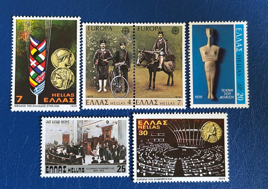 Greece - Original Vintage Postage Stamps- 1979 Mix - for the collector, artist or crafter - scrapbooks, decoupage