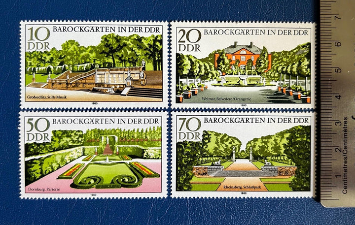 Germany (DDR) - Original Vintage Postage Stamps- 1979 - Baroque Gardens - for the collector, artist or crafter