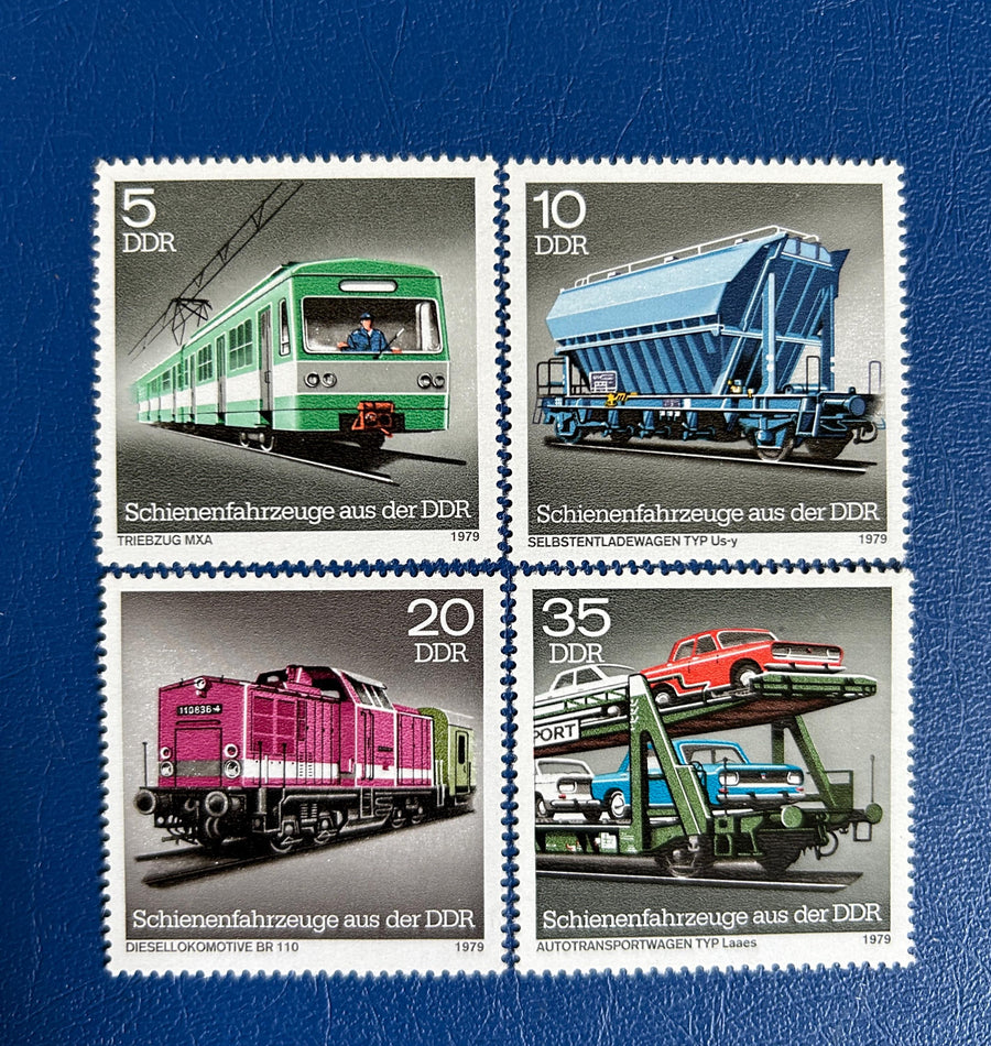 Germany (DDR) - Original Vintage Postage Stamps- 1979 - Railway - for the collector, artist or crafter