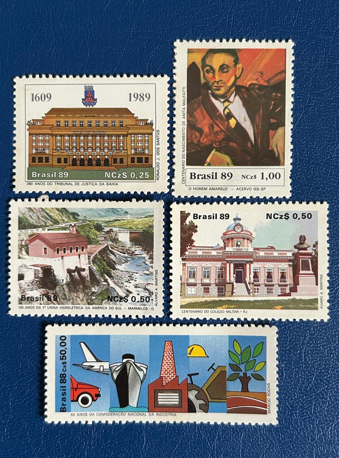 Brazil - Original Vintage Postage Stamps- 1989 Mix - for the collector, artist or crafter