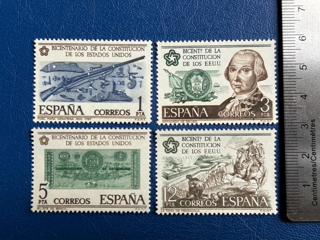 Spain - Original Vintage Postage Stamps- 1976 - Bicentenary Constituti ...