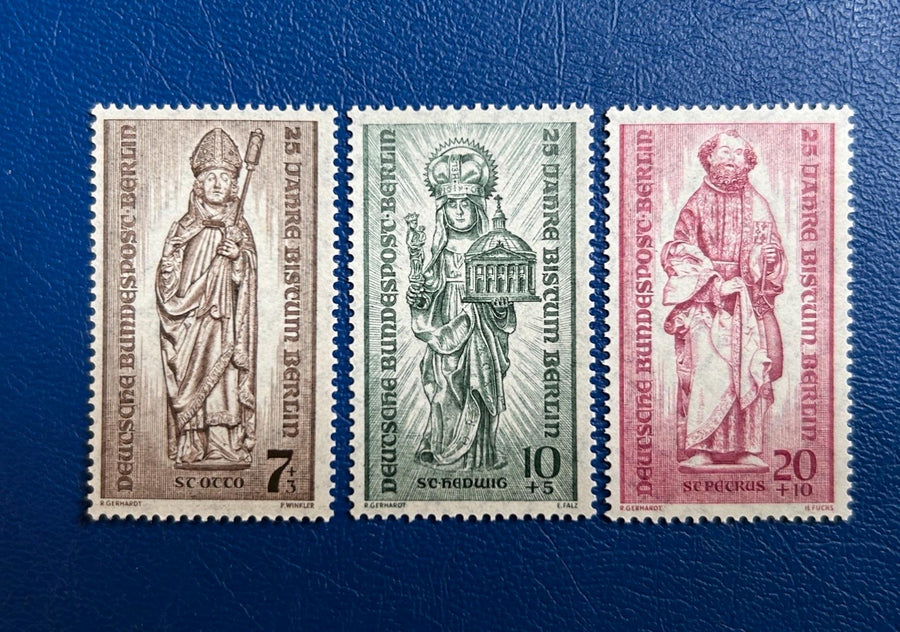 Germany (Berlin) - Original Vintage Postage Stamps - 1955 - Roman Catholic Diocese of Berlin - for the collector, artist or crafter