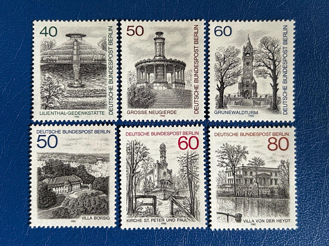 Germany (Berlin) - Original Vintage Postage Stamps - 1980/82 - Views of Berlin - for the collector, artist or crafter