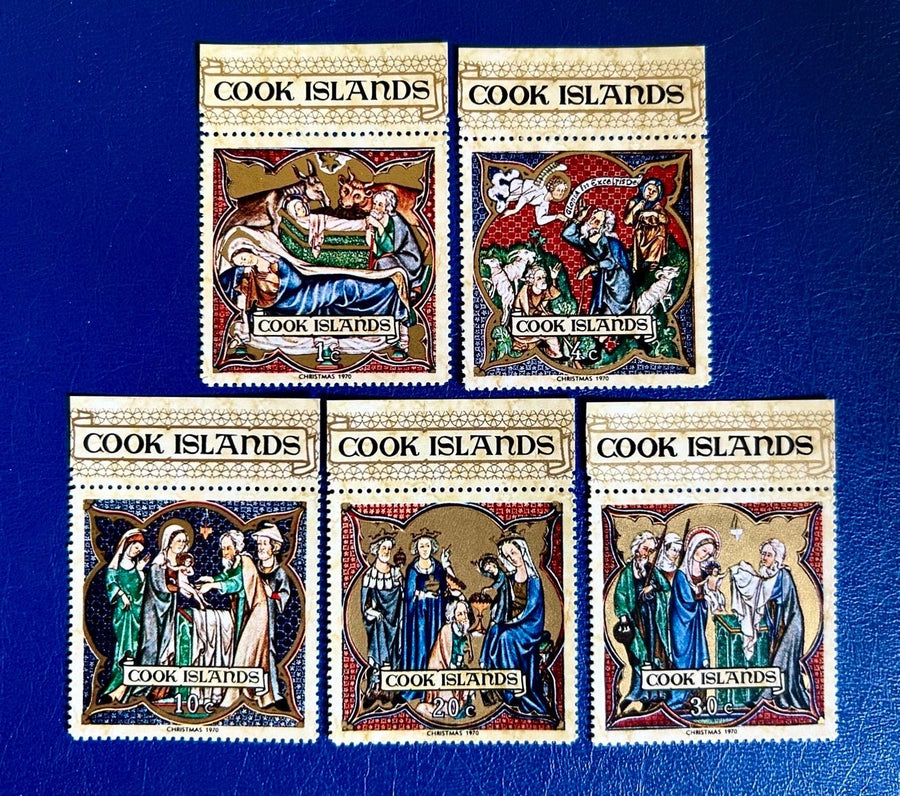 Cook Islands - Original Vintage Postage Stamps - 1973 - Christmas: Nativity - for the collector, artist or crafter