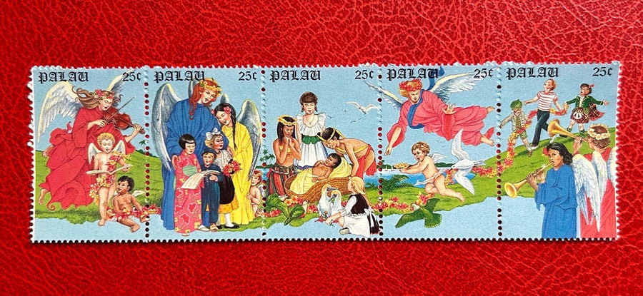 Palau - Original Vintage Postage Stamps - 1988 - Multicultural Christmas - for the collector, artist or crafter