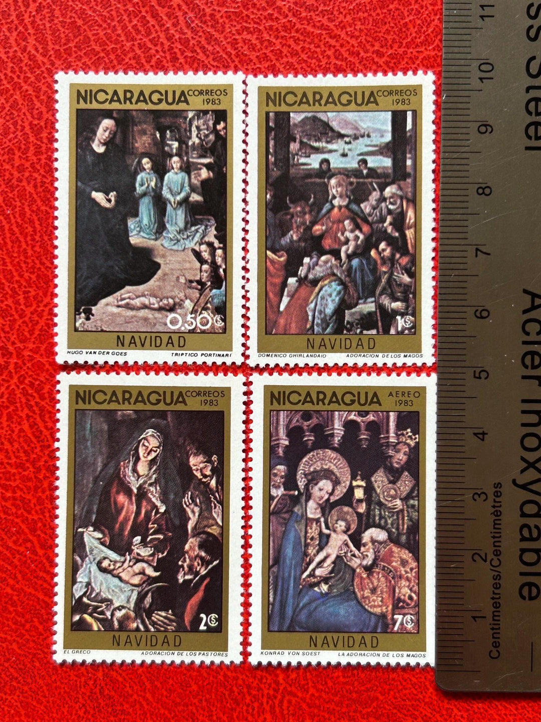 Nicaragua - Original Vintage Postage Stamps- 1983 - Christmas - for the collector, artist or crafter