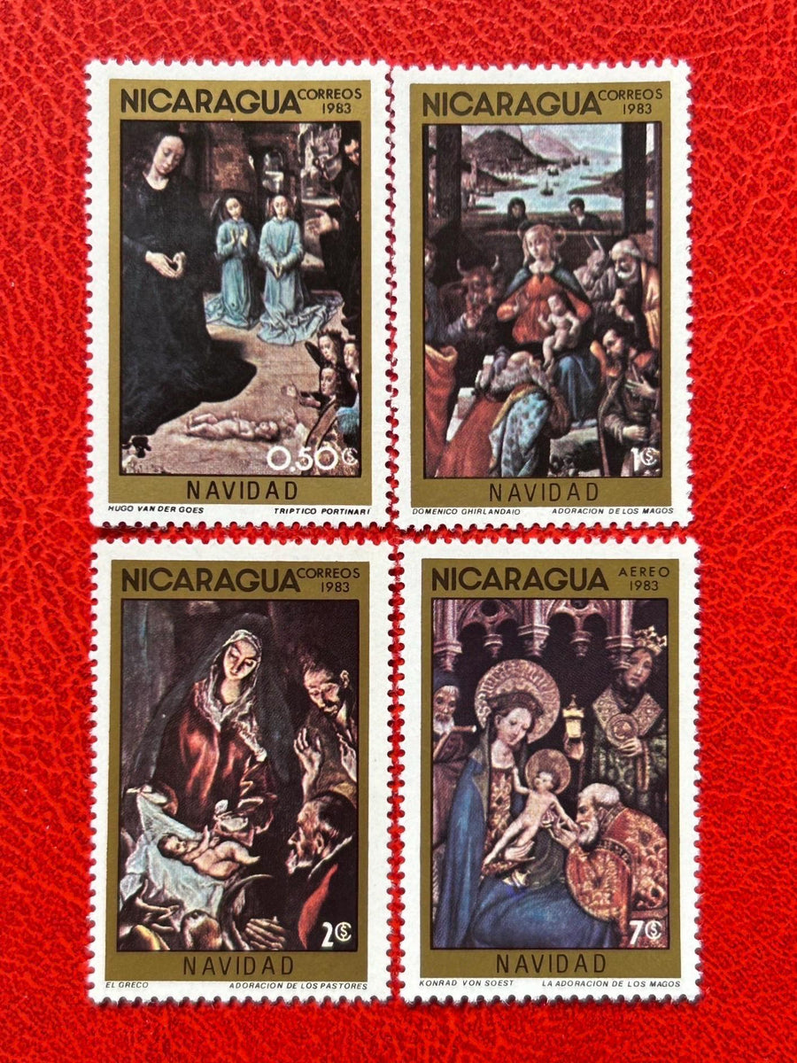 Nicaragua - Original Vintage Postage Stamps- 1983 - Christmas - for the collector, artist or crafter