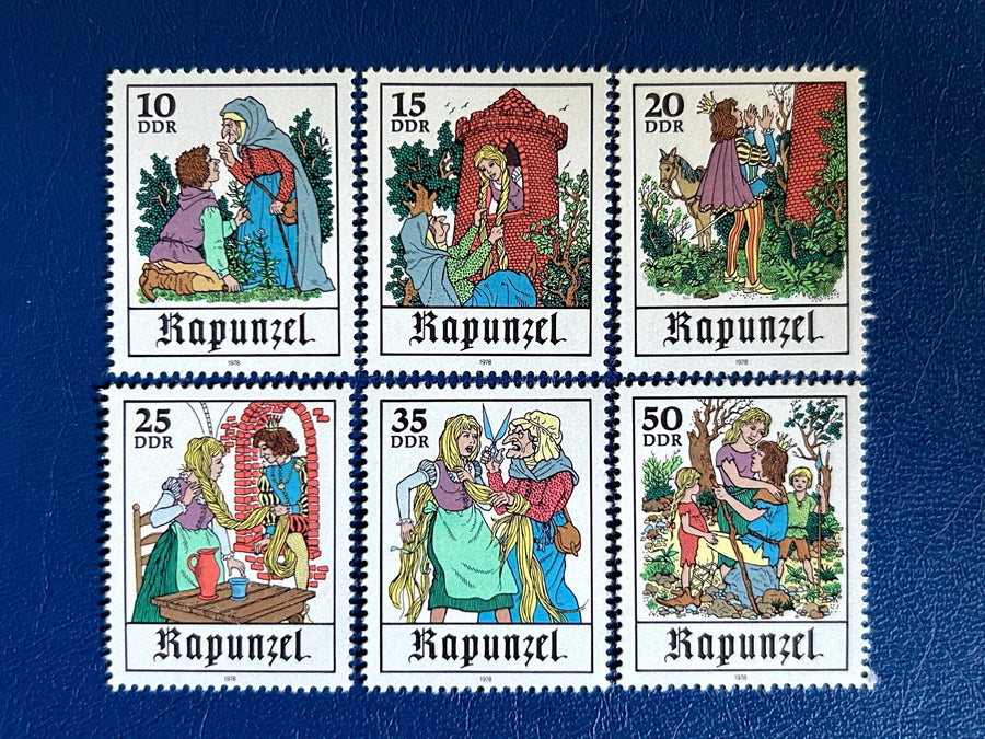 Germany (DDR) - Original Vintage Postage Stamps- 1978 Fairytales: Rapunzel - for the collector, artist or crafter