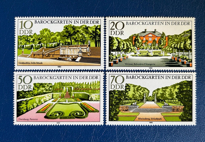 Germany (DDR) - Original Vintage Postage Stamps- 1979 - Baroque Gardens - for the collector, artist or crafter