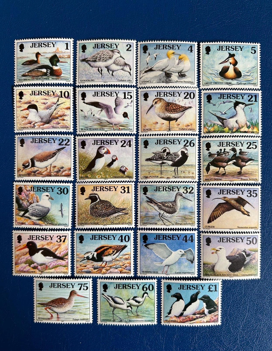 Jersey - Original Vintage Postage Stamps - 1997-98 - Sea Birds and Waders - for the collector, artist or crafter