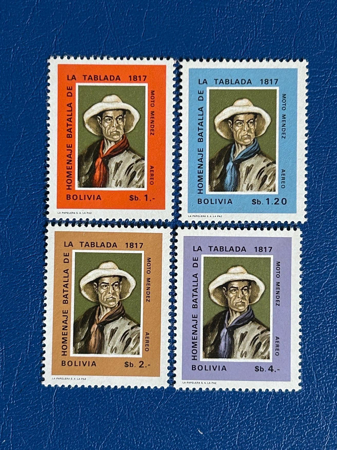 Bolivia - Original Vintage Postage Stamps- 1968 - Battle of Tablada - for the collector, artist or crafter