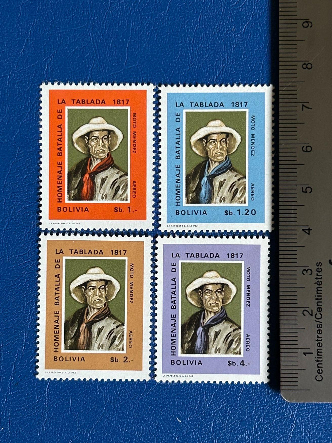 Bolivia - Original Vintage Postage Stamps- 1968 - Battle of Tablada - for the collector, artist or crafter