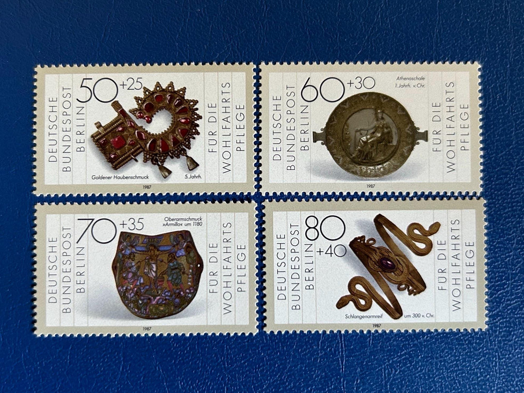 Germany (Berlin) - Original Vintage Postage Stamps - 1987 - Precious Metal Work - collector, artist or crafter