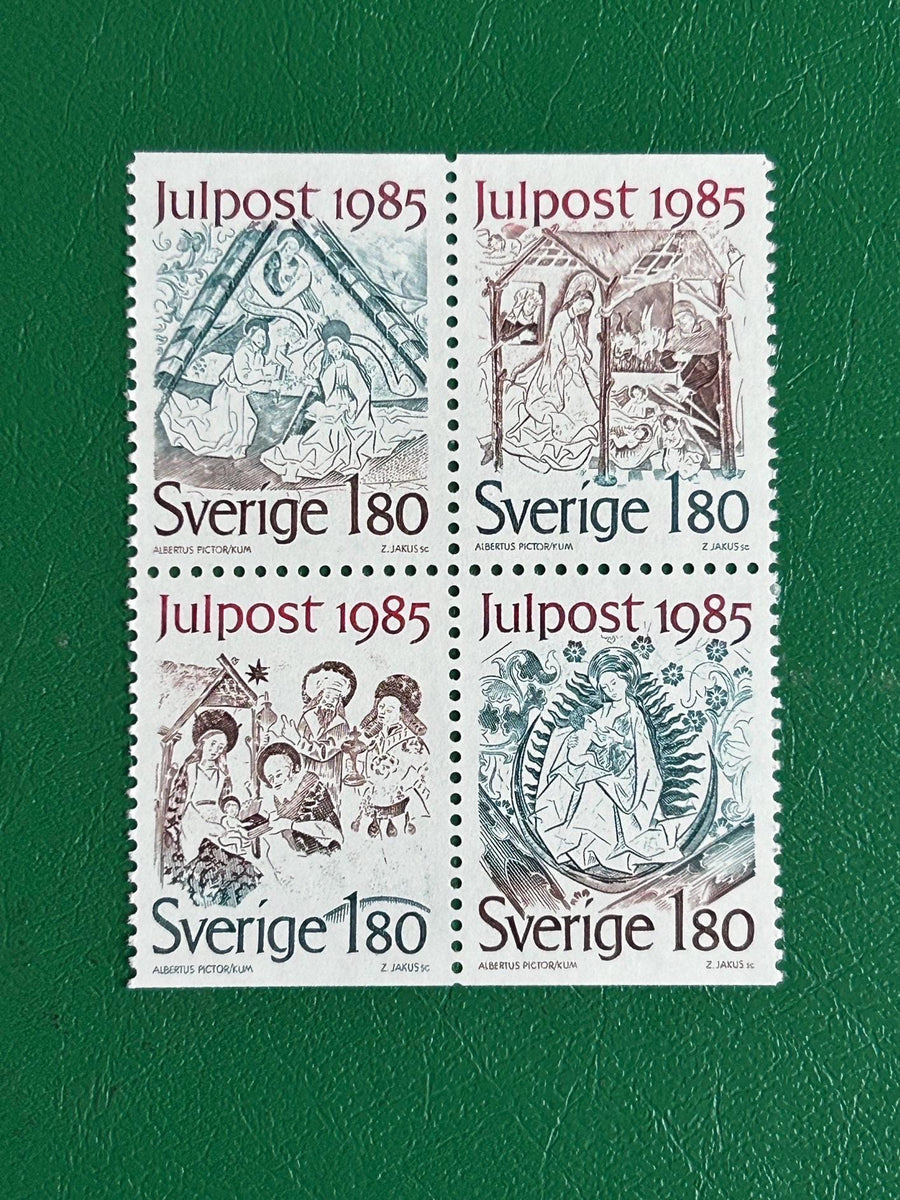 Sweden - Original Vintage Postage Stamps - 1985 - Christmas: Nativity- for the collector, artist or crafter - ornaments, cards