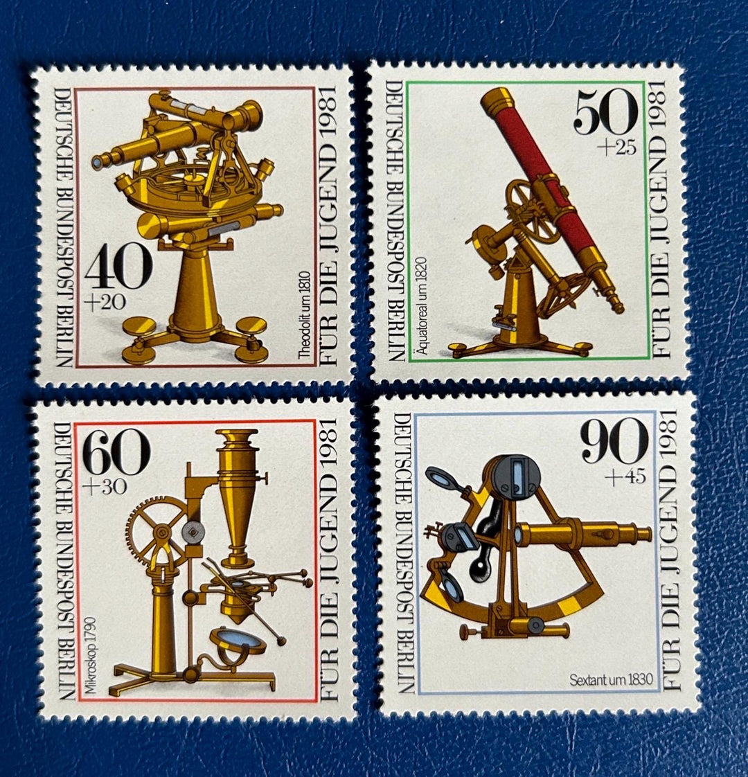 Germany (Berlin) - Original Vintage Postage Stamps - 1981 - Optical Instruments - for the collector, artist or crafter