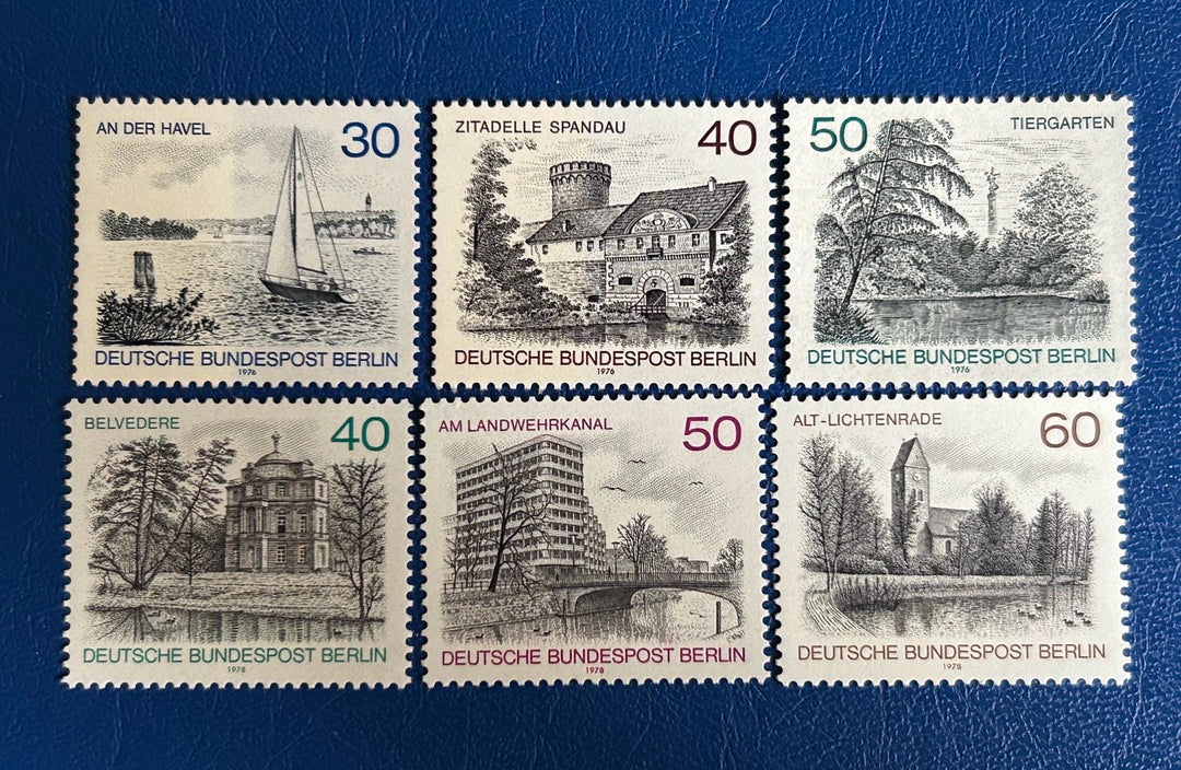 Germany (Berlin) - Original Vintage Postage Stamps - 1976/78 - Views of Berlin - for the collector, artist or crafter