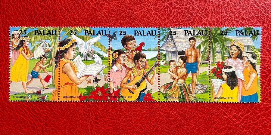 Palau - Original Vintage Postage Stamps - 1990 - Christmas: Music - for the collector, artist or crafter