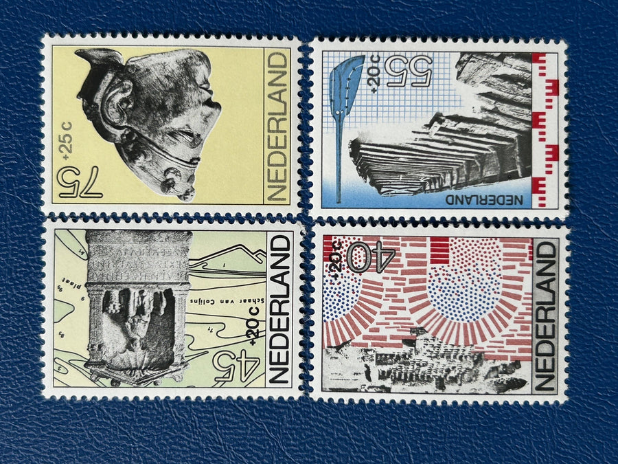 Netherlands - Original Vintage Postage Stamps- 1977- Archeology - Heerlen - for the collector, artist or crafter