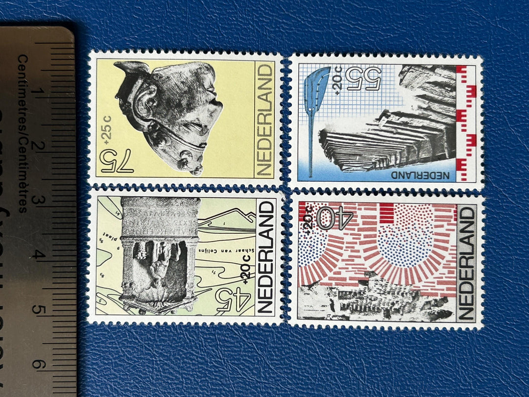 Netherlands - Original Vintage Postage Stamps- 1977- Archeology - Heerlen - for the collector, artist or crafter