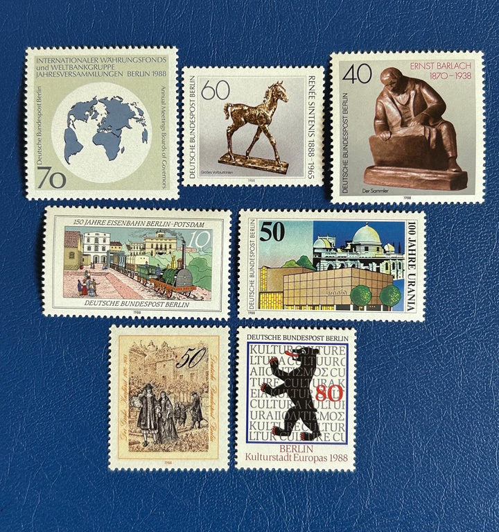 Germany (Berlin) - Original Vintage Postage Stamps - 1988 Mix - collector, artist or crafter