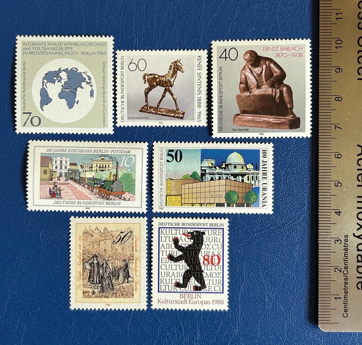 Germany (Berlin) - Original Vintage Postage Stamps - 1988 Mix - collector, artist or crafter