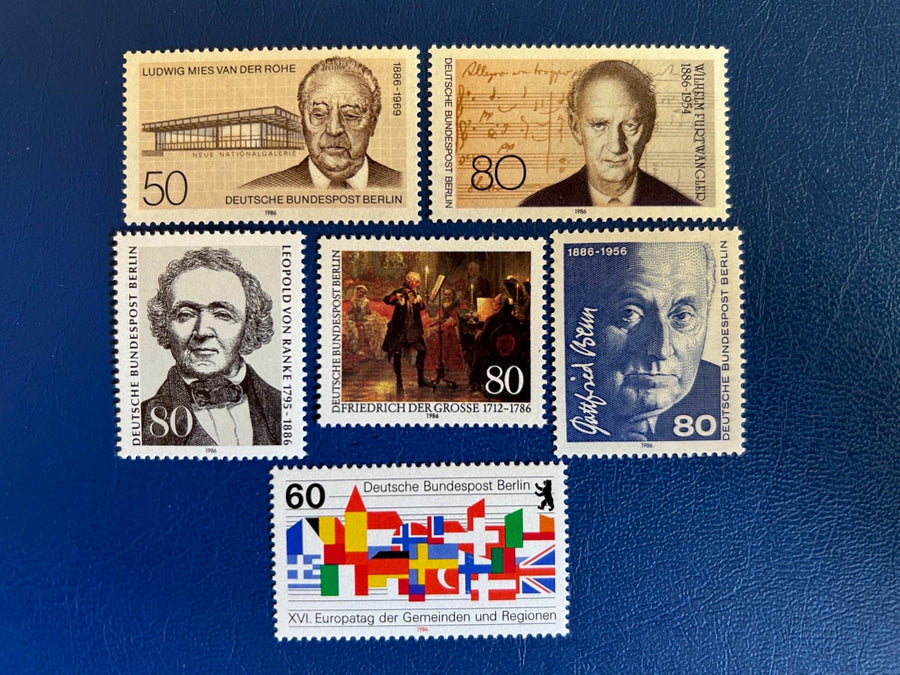 Germany (Berlin) - Original Vintage Postage Stamps - 1987 Mix - collector, artist or crafter