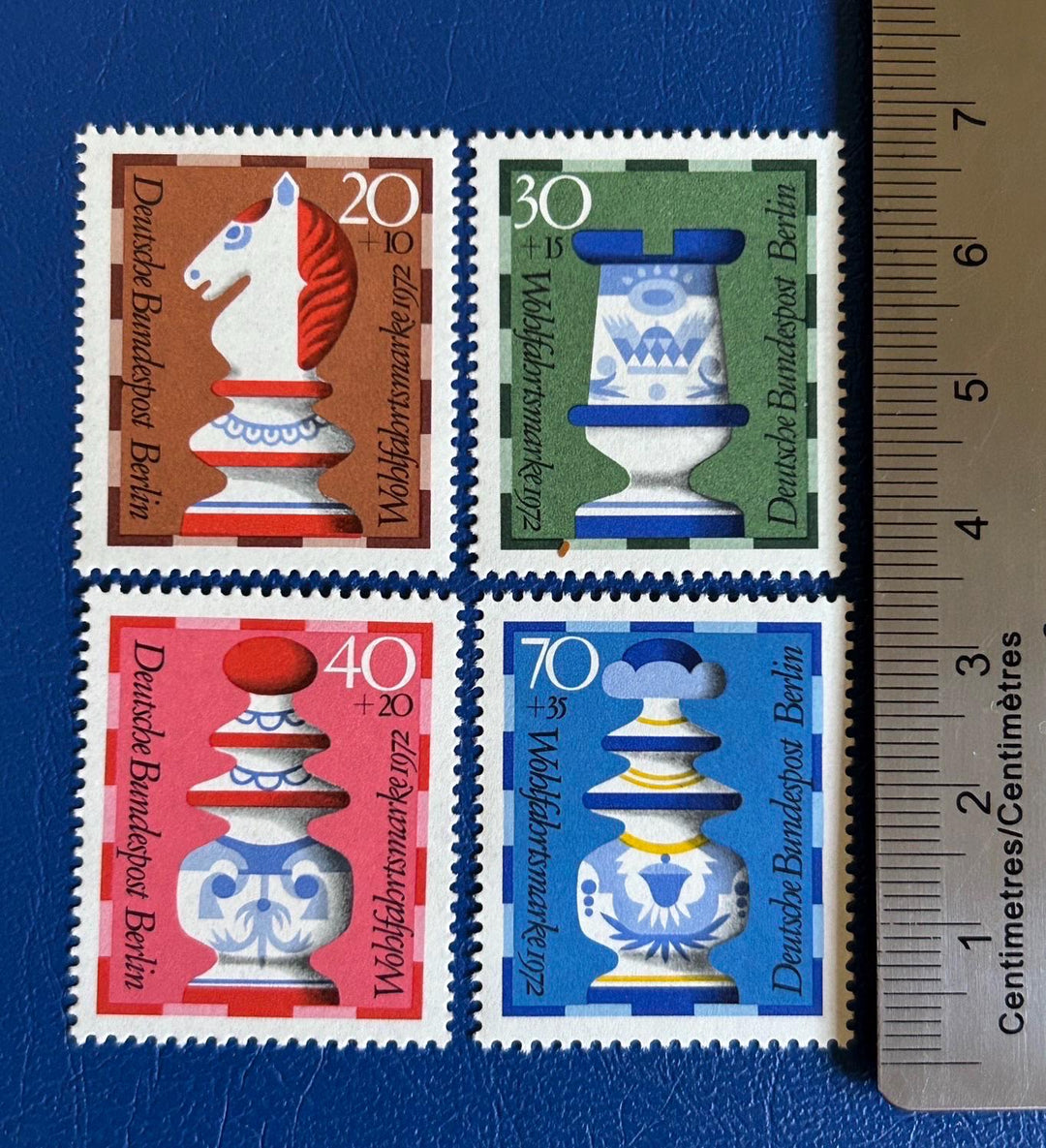 Germany (Berlin) - Original Vintage Postage Stamps - 1972 - Chess - for the collector, artist or crafter