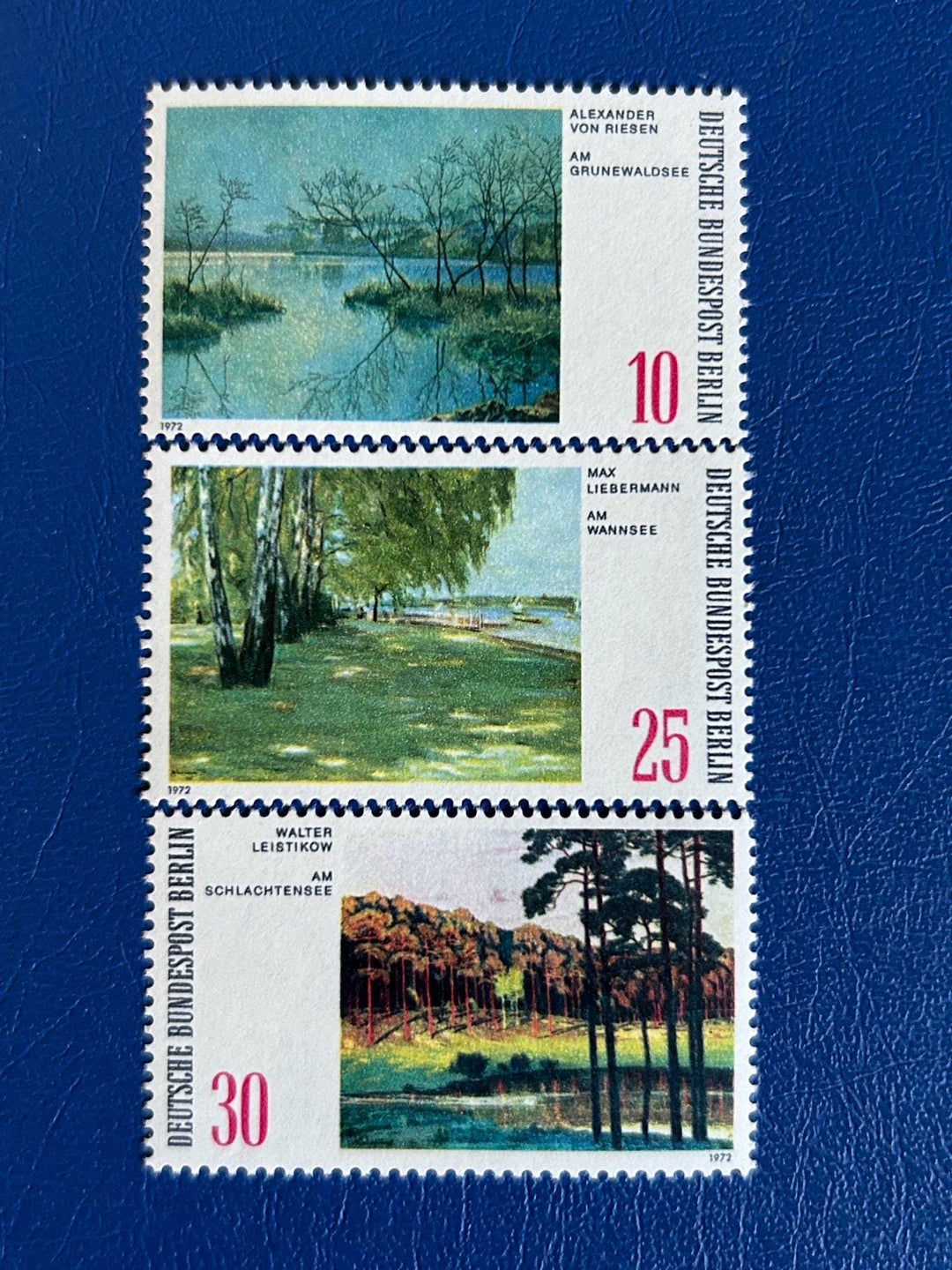 Germany (Berlin) - Original Vintage Postage Stamps - 1972 - Paintings: Berlin Landscapes - for the collector, artist or crafter