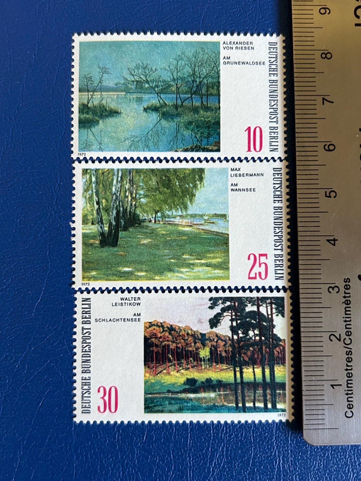 Germany (Berlin) - Original Vintage Postage Stamps - 1972 - Paintings: Berlin Landscapes - for the collector, artist or crafter