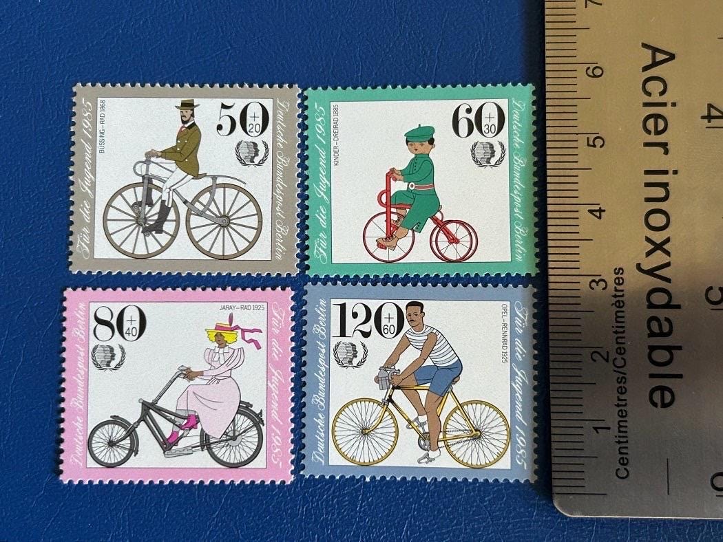 Germany (Berlin) - Original Vintage Postage Stamps - 1985 - Bicycles - collector, artist or crafter