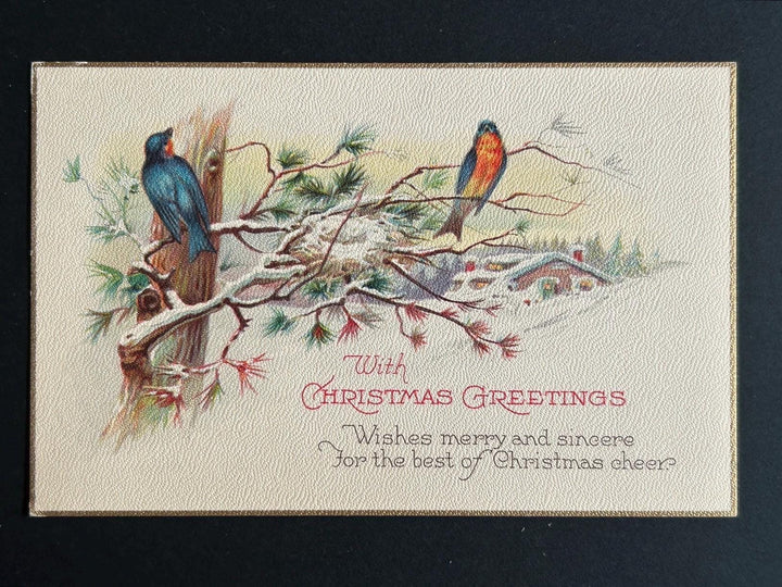 Unused Christmas Postcard - Vintage/Antique Postcard - for the collector, crafter or vintage Christmas Decor - cards, gift tags, scrapbooks