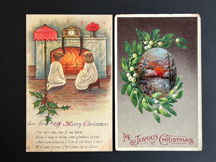 Christmas Postcard Lot - Vintage/Antique Postcards - for the collector, crafter or vintage Christmas Decor - cards, gift tags, scrapbooks