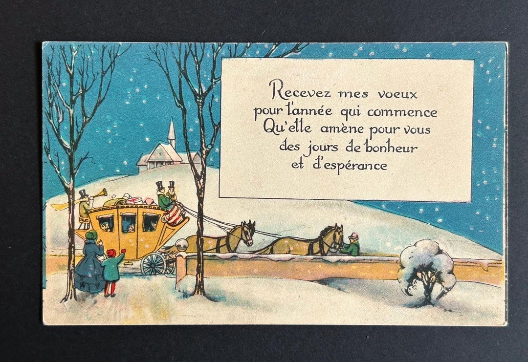 Unused Christmas Postcard - Vintage/Antique Postcard - for the collector, crafter or vintage Christmas Decor - cards, gift tags, scrapbooks