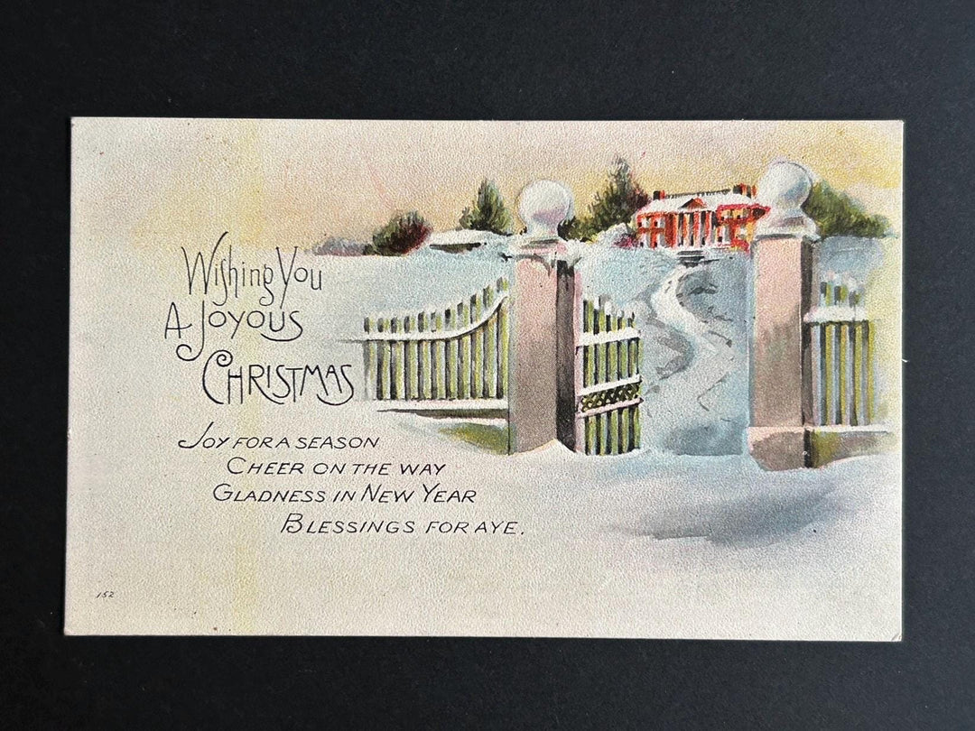 Unused Christmas Postcard - Vintage/Antique Postcard - for the collector, crafter or vintage Christmas Decor - cards, gift tags, scrapbooks