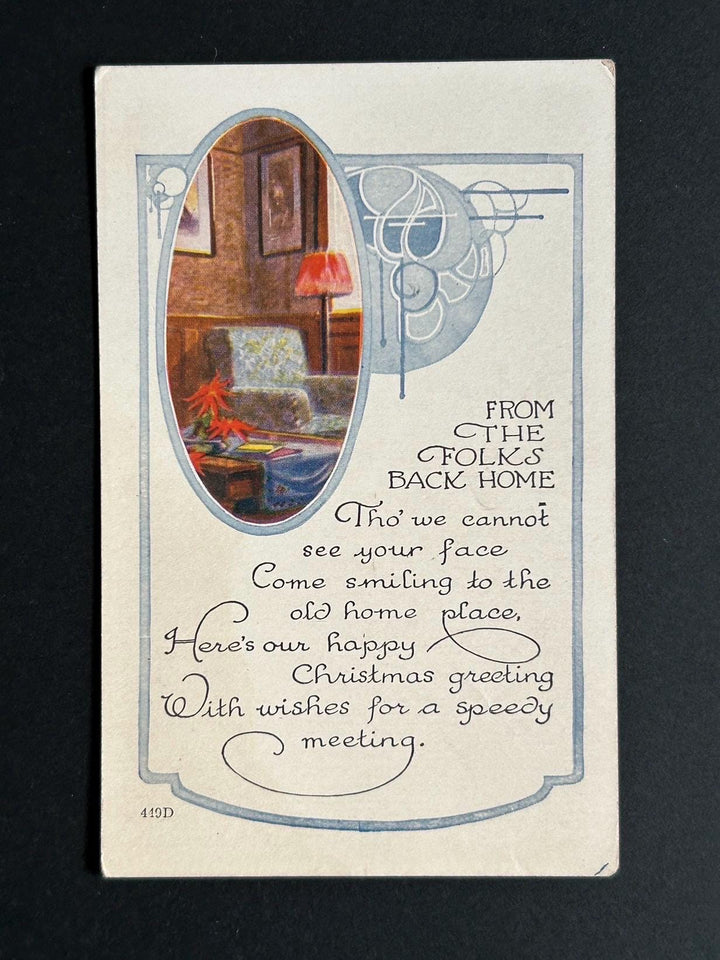 Unused Christmas Postcard - Vintage/Antique Postcard - for the collector, crafter or vintage Christmas Decor - cards, gift tags, scrapbooks