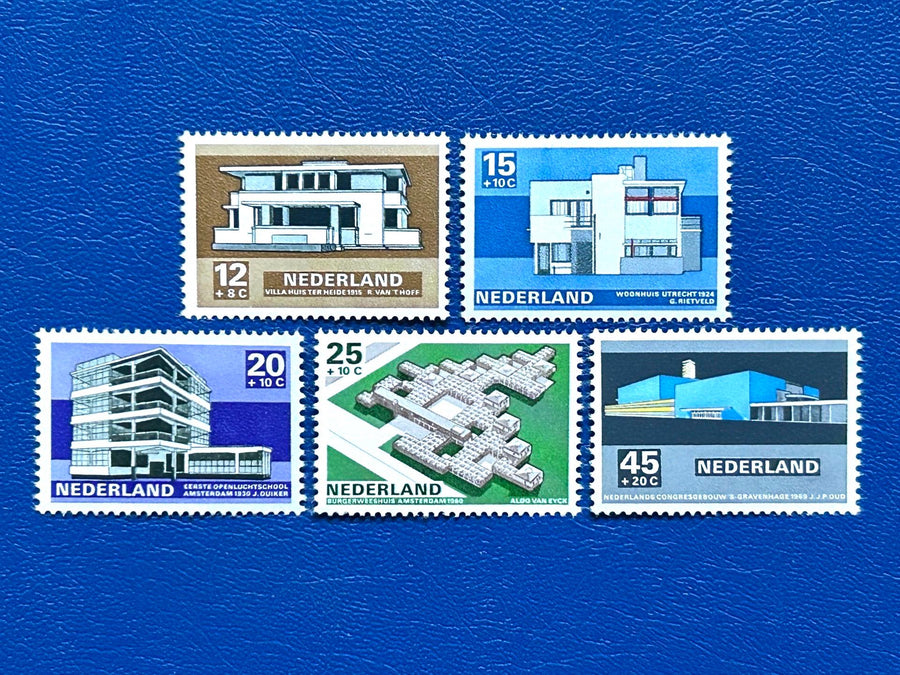 Netherlands - Original Vintage Postage Stamps- 1969- Architecture - for the collector, artist or crafter- scrapbooks, collage, journal