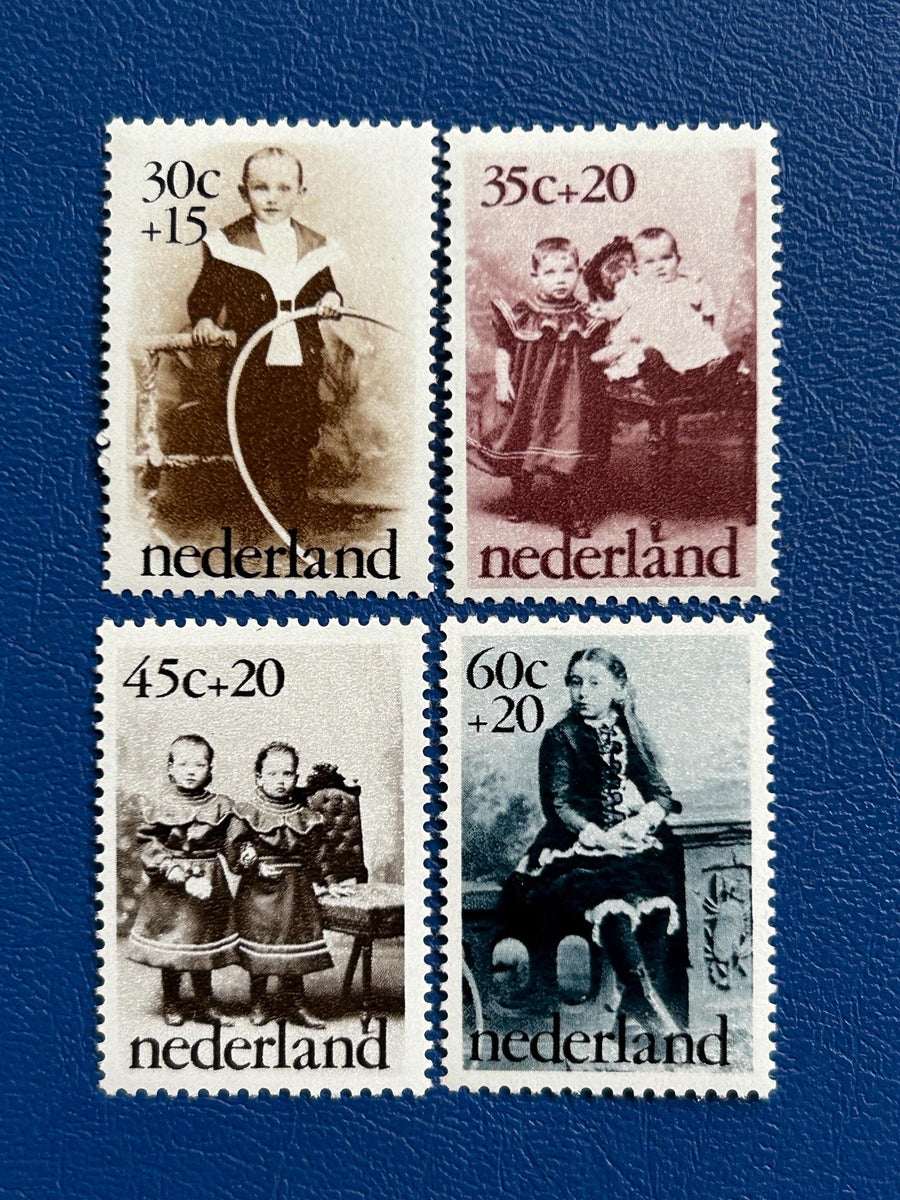 Netherlands - Original Vintage Postage Stamps- 1974 - Children’s Stamps: Early Photographs- for the collector , artist or crafter