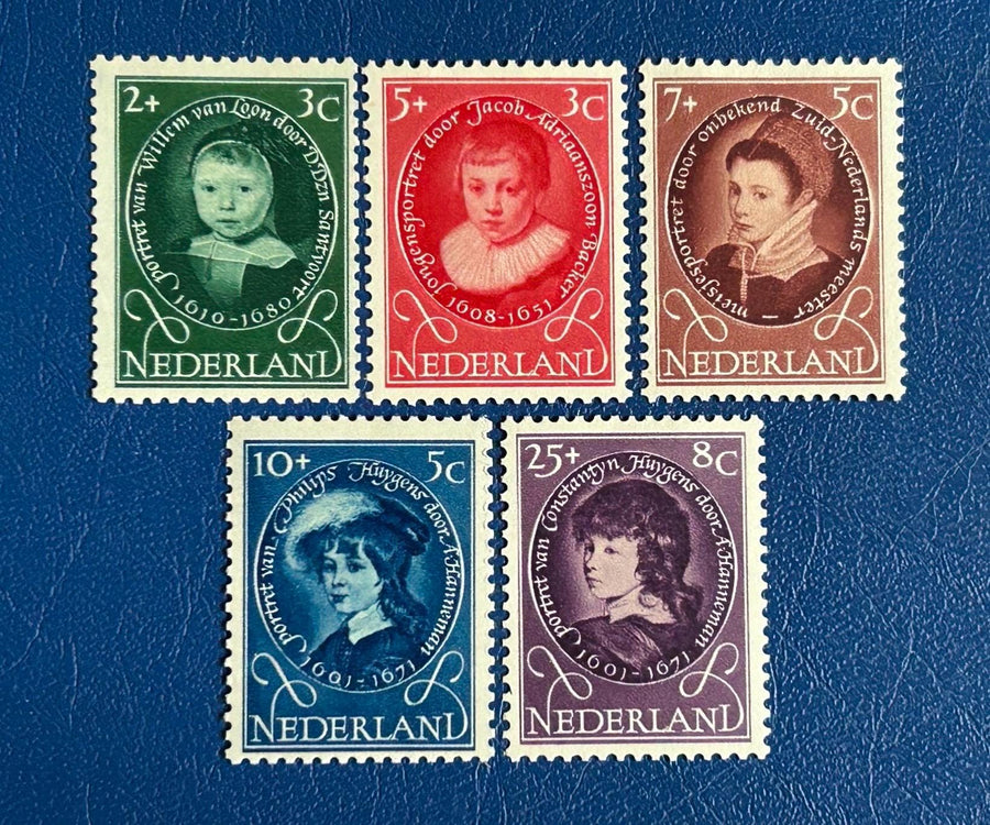 Netherlands - Original Vintage Postage Stamps- 1955 - Children’s Stamps - LH - for the collector, artist , or crafter