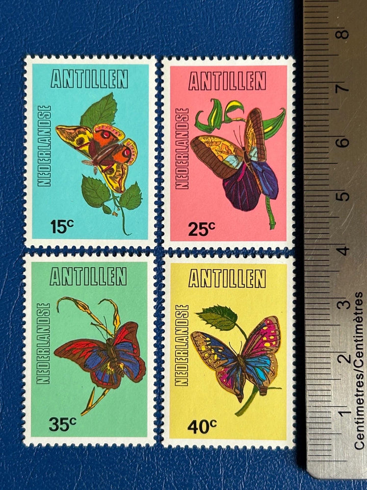 Netherlands Antilles - Original Vintage Postage Stamps- 1978 - Butterflies - for the collector, artist or crafter- scrapbooks, collage