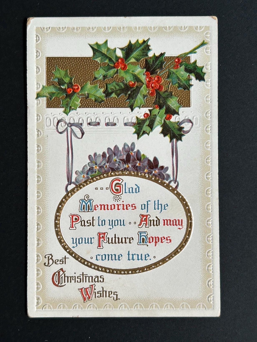 Unused Christmas Postcard - Vintage/Antique Postcard - for the collector, crafter or vintage Christmas Decor - cards, gift tags, scrapbooks