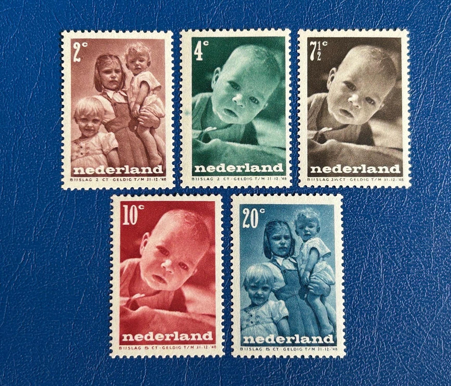 Netherlands - Original Vintage Postage Stamps- 1947 - Children’s Stamps - for the collector, artist , or crafter