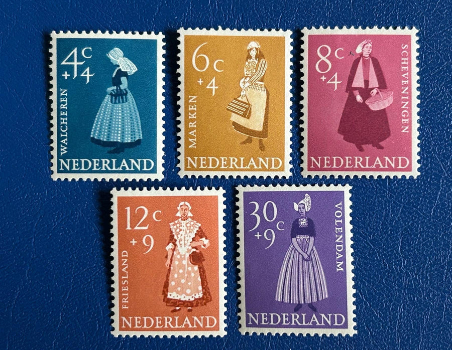 Netherlands - Original Vintage Postage Stamps- 1959- Women’s Traditional Costume- for the collector, artist, crafter - scrapbook, decoupage