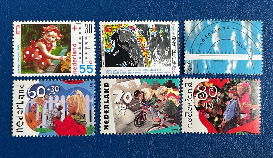 Netherlands - Original Vintage Postage Stamps- 1990/92 - Summer & Children - for the collector, artist, crafters - scrapbooking, decoupage