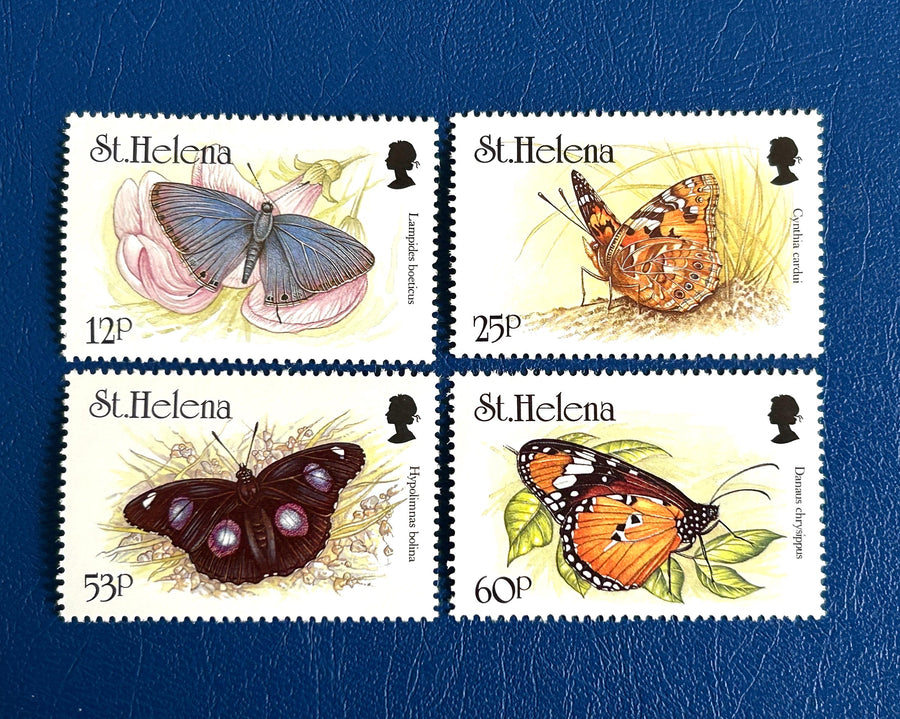 St. Helena - Original Vintage Postage Stamps - 1994 - Butterflies - for the collector, artist or crafter - scrapbooks, collage, decoupage